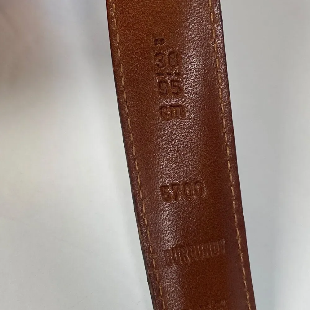 Coach Burgundy Leather Belt – Style 5700 – Size 38 / 95 cm – Solid Brass Buckle